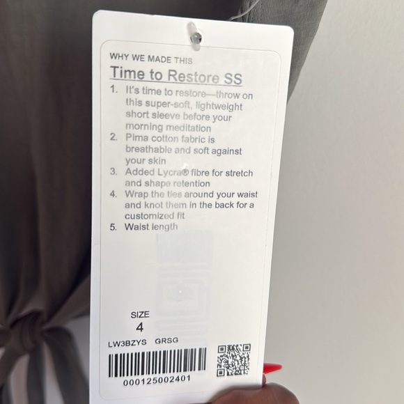 NEW Lululemon Time to Restore Short sleeves top gray sage 4 - Picture 4 of 10